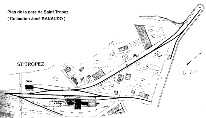 Plan de la gare de St Tropez