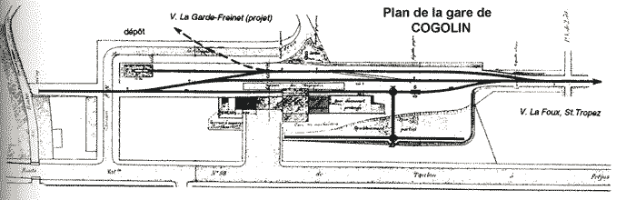 Plan de la gare de Cogolin