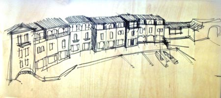 croquis de l'architecte...